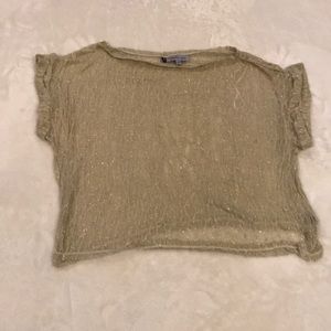 Jennifer Lopez Sheer Gold Sparkle Top